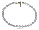 Silver Bracelets Sterling Silver 9" Beaded Blue Lace Agate Anklet JadeMoghul Inc.