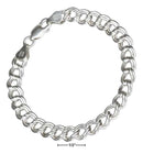 Silver Bracelets Sterling Silver Bracelet: 7" 7mm Charm Link Bracelet JadeMoghul