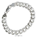 Silver Bracelets Sterling Silver Bracelet: 7" 8mm Charm Link Bracelet JadeMoghul