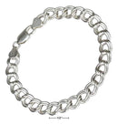Silver Bracelets Sterling Silver Bracelet: 8" 8mm Charm Link Bracelet JadeMoghul