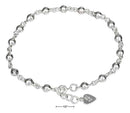 Silver Bracelets Sterling Silver Bracelet: 9"-10" Adjustable Ball Link Anklet JadeMoghul