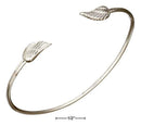 Silver Bracelets Sterling Silver Bracelet: Angel Wings Cuff Bracelet JadeMoghul Inc.