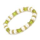 Silver Bracelets Sterling Silver Bracelet LO4656 Antique Silver White Metal Bracelet in Peridot Alamode Fashion Jewelry Outlet