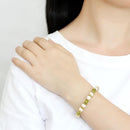 Silver Bracelets Sterling Silver Bracelet LO4656 Antique Silver White Metal Bracelet in Peridot Alamode Fashion Jewelry Outlet