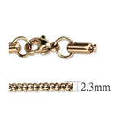 Silver Chains Gold Chain TK2424R Rose Gold - Stainless Steel Chain Alamode Fashion Jewelry Outlet