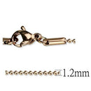 Silver Chains Gold Chain TK2431R Rose Gold - Stainless Steel Chain Alamode Fashion Jewelry Outlet
