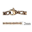 Silver Chains Rose Gold Chain TK2440R Rose Gold - Stainless Steel Chain Alamode Fashion Jewelry Outlet
