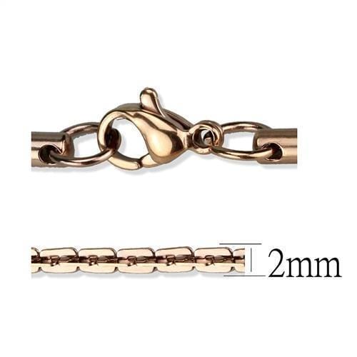 Silver Chains Rose Gold Chain TK2440R Rose Gold - Stainless Steel Chain Alamode Fashion Jewelry Outlet
