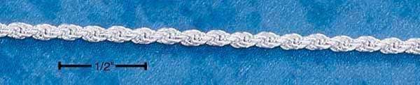 Silver Chains Sterling Silver Chain:  040 Solid Diamond-cut Rope Chain (2 Mm) JadeMoghul