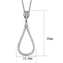 Silver Charms & Pendants Chain Necklace 3W1019 Rhodium Brass Chain Pendant with AAA Grade CZ Alamode Fashion Jewelry Outlet