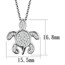 Silver Charms & Pendants Chain Necklace 3W1025 Rhodium Brass Chain Pendant with AAA Grade CZ Alamode Fashion Jewelry Outlet