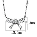Silver Charms & Pendants Chain Necklace 3W1028 Rhodium Brass Chain Pendant with AAA Grade CZ Alamode Fashion Jewelry Outlet