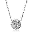 Silver Charms & Pendants Chain Necklace 3W1029 Rhodium Brass Chain Pendant with AAA Grade CZ Alamode Fashion Jewelry Outlet