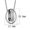 Silver Charms & Pendants Chain Necklace 3W1032 Rhodium Brass Chain Pendant with AAA Grade CZ Alamode Fashion Jewelry Outlet