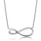 Silver Charms & Pendants Chain Necklace 3W1033 Rhodium Brass Chain Pendant with AAA Grade CZ Alamode Fashion Jewelry Outlet