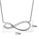 Silver Charms & Pendants Chain Necklace 3W1033 Rhodium Brass Chain Pendant with AAA Grade CZ Alamode Fashion Jewelry Outlet