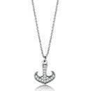 Silver Charms & Pendants Chain Necklace 3W1035 Rhodium Brass Chain Pendant with AAA Grade CZ Alamode Fashion Jewelry Outlet