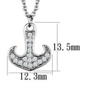 Silver Charms & Pendants Chain Necklace 3W1035 Rhodium Brass Chain Pendant with AAA Grade CZ Alamode Fashion Jewelry Outlet