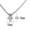 Silver Charms & Pendants Chain Necklace 3W1037 Rhodium Brass Chain Pendant with AAA Grade CZ Alamode Fashion Jewelry Outlet