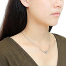 Silver Charms & Pendants Chain Necklace DA094 Stainless Steel Chain Pendant with AAA Grade CZ Alamode Fashion Jewelry Outlet