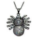 Chain Necklace LO1578 Ruthenium Brass Chain Pendant with AAA Grade CZ