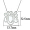 Chain Necklace LO3473 Rhodium Brass Chain Pendant