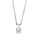Chain Necklace LO4129 Rhodium Brass Chain Pendant with AAA Grade CZ
