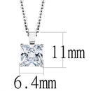 Chain Pendants LO4173 Rhodium Brass Chain Pendant with AAA Grade CZ