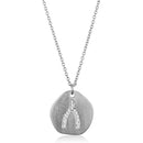 Crystal Pendant LO3478 Rhodium+Brushed Brass Chain Pendant with Crystal