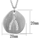 Crystal Pendant LO3478 Rhodium+Brushed Brass Chain Pendant with Crystal