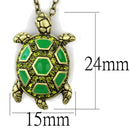 Crystal Pendant LO3718 Antique Copper Brass Chain Pendant with Crystal