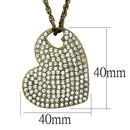 Crystal Pendant LO3726 Antique Copper Brass Chain Pendant with Crystal