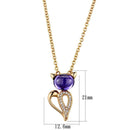 Gold Pendant For Women TS408 Rose Gold 925 Sterling Silver Chain Pendant