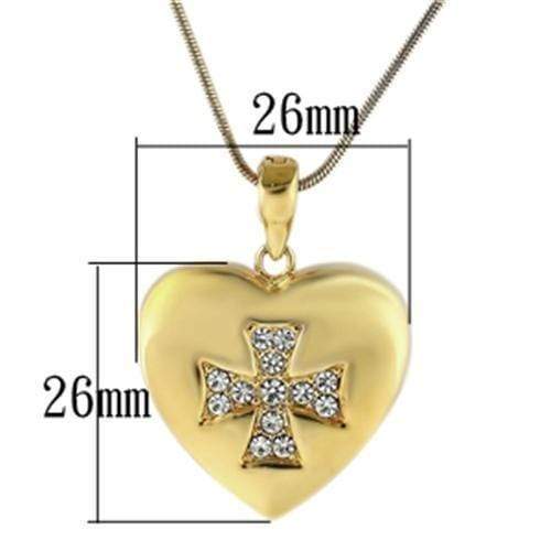 Silver Charms & Pendants Gold Pendant LO1183 Gold Brass Pendant with Top Grade Crystal Alamode Fashion Jewelry Outlet