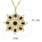 Gold Pendant LO1301 Gold Brass Chain Pendant with Top Grade Crystal