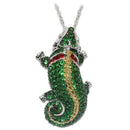 Gold Pendant LO1568 Rhodium+Gold+ Ruthenium Brass Chain Pendant with CZ