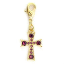 Gold Pendant LO231 Gold Brass Pendant with Top Grade Crystal