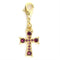 Gold Pendant LO231 Gold Brass Pendant with Top Grade Crystal