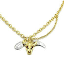 Gold Pendant LO2627 Gold+Rhodium Brass Chain Pendant