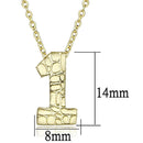 Gold Pendant LO3460 Flash Gold Brass Chain Pendant with Top Grade Crystal
