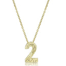 Gold Pendant LO3461 Flash Gold Brass Chain Pendant with Top Grade Crystal