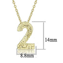 Gold Pendant LO3461 Flash Gold Brass Chain Pendant with Top Grade Crystal
