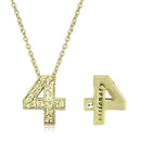 Gold Pendant LO3462 Flash Gold Brass Chain Pendant with Top Grade Crystal