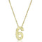 Gold Pendant LO3463 Flash Gold Brass Chain Pendant with Top Grade Crystal