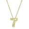 Gold Pendant LO3464 Flash Gold Brass Chain Pendant with Top Grade Crystal