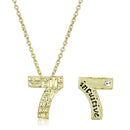 Gold Pendant LO3464 Flash Gold Brass Chain Pendant with Top Grade Crystal