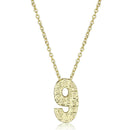 Gold Pendant LO3465 Flash Gold Brass Chain Pendant with Top Grade Crystal