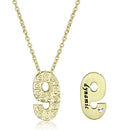 Gold Pendant LO3465 Flash Gold Brass Chain Pendant with Top Grade Crystal