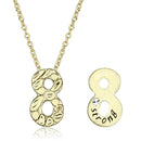Gold Pendant LO3466 Flash Gold Brass Chain Pendant with Top Grade Crystal