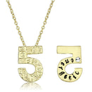 Gold Pendant LO3468 Flash Gold Brass Chain Pendant with Top Grade Crystal